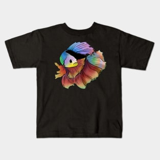 Rainbow Betta Kids T-Shirt